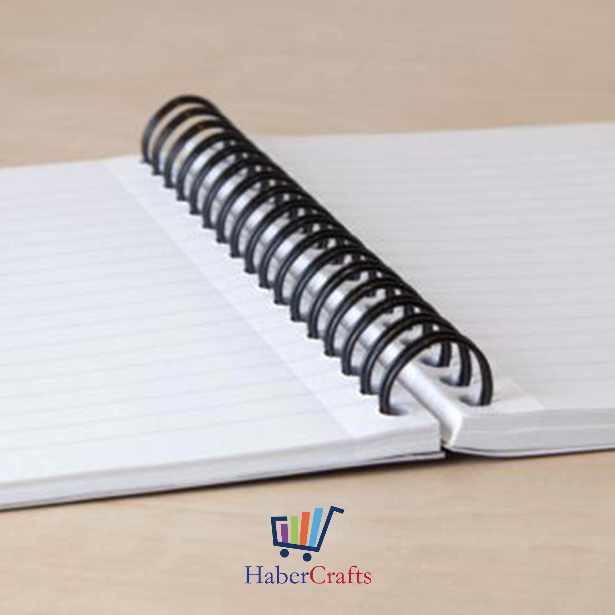 Habercrafts Wirebound Revision Flashcards - A6, 140gsm Ruled Card, Pack of 5 | Spiral Bound 7