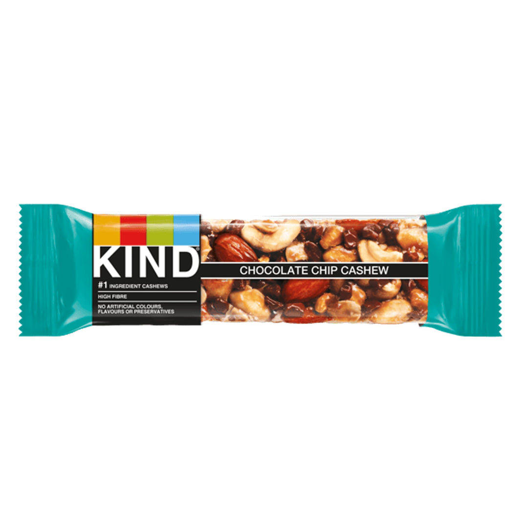KIND Bars Chocolate Chip Cashew High Fibre Gluten Free Snack Bars No Artificial Ingredients 12 x 40g