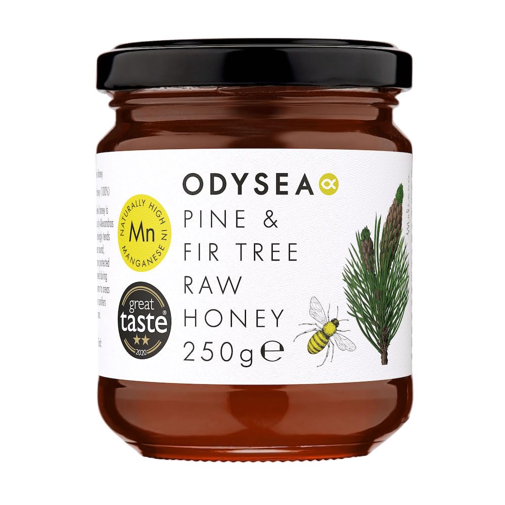 Odysea Greek Raw Pine & Fir Honey - 100% Unprocessed | 250g Jar | Great Taste Award Winner 1