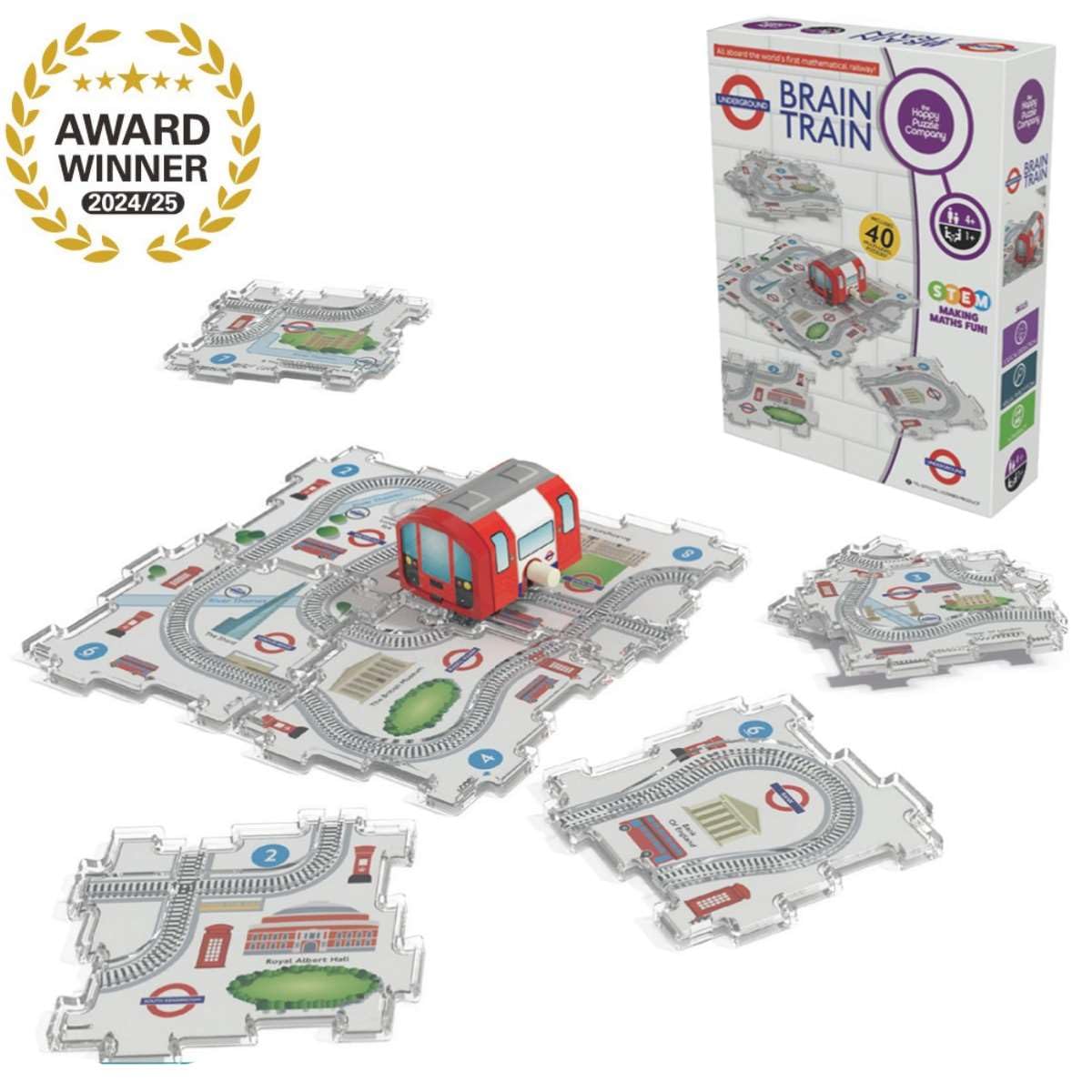 The Happy Puzzle Company Underground Brain Train - Educational Maths & Logic Puzzle Game for Ages 4+ 5