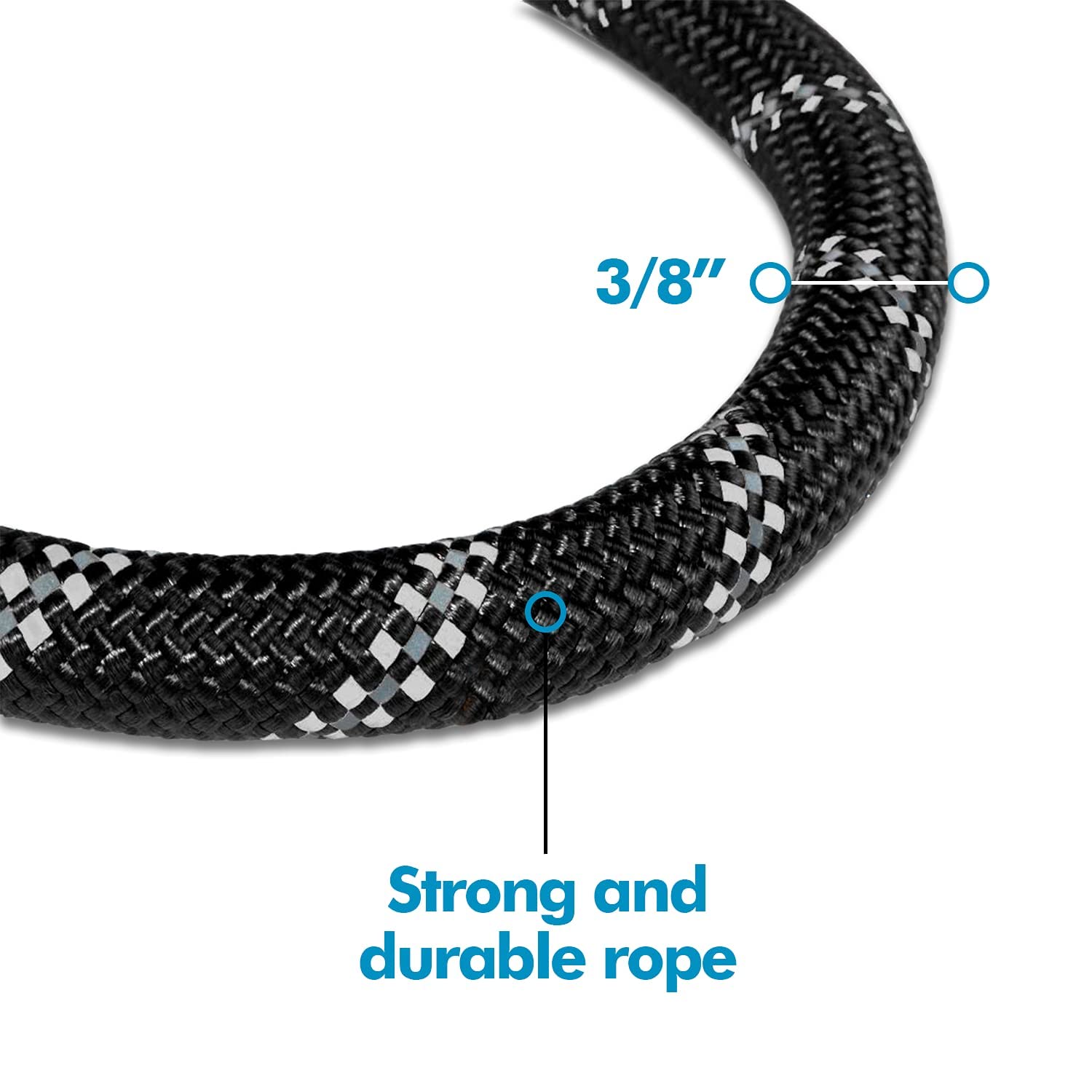 Edipets Dog Lead - Durable Slip Rope with Padded Handle | 60 Inches Black