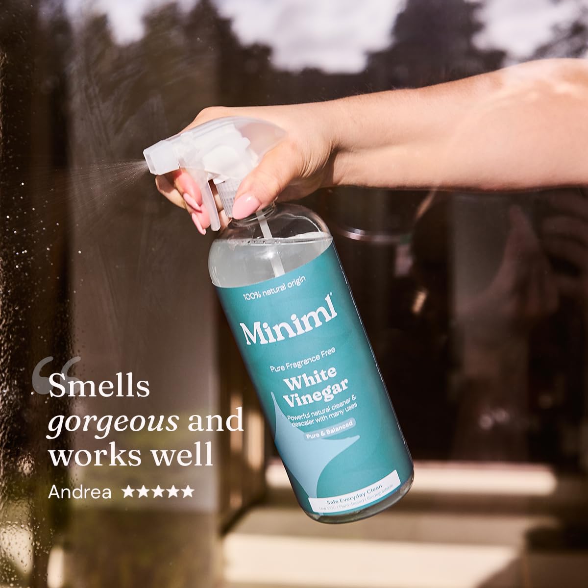 Miniml Window & Glass Cleaner Spray - Streak-Free Shine, Mint Scented, 750ml 7
