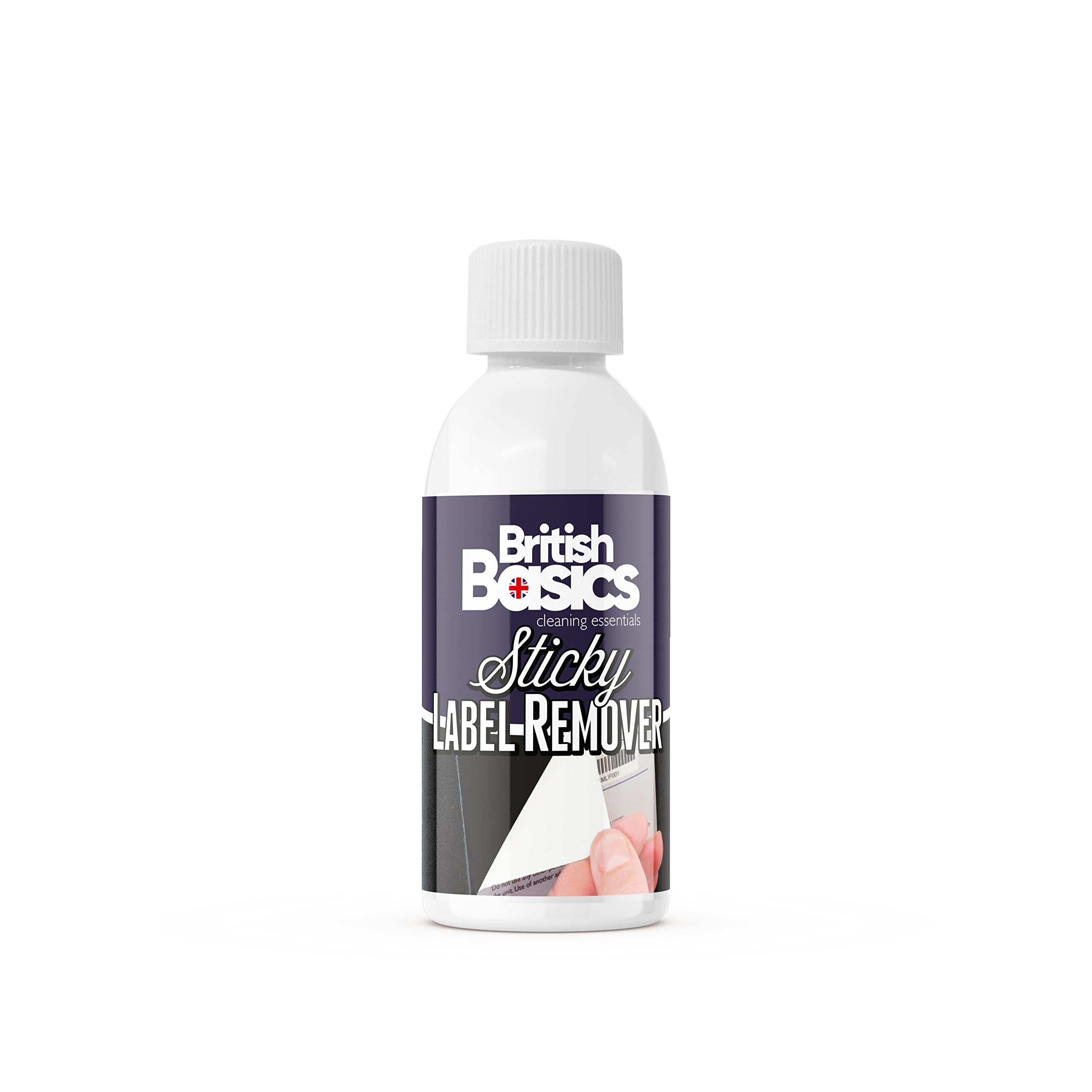 BritishBasics Sticky Stuff Label Remover Liquid - Breaks Down Adhesive Residue | 250ml Clear