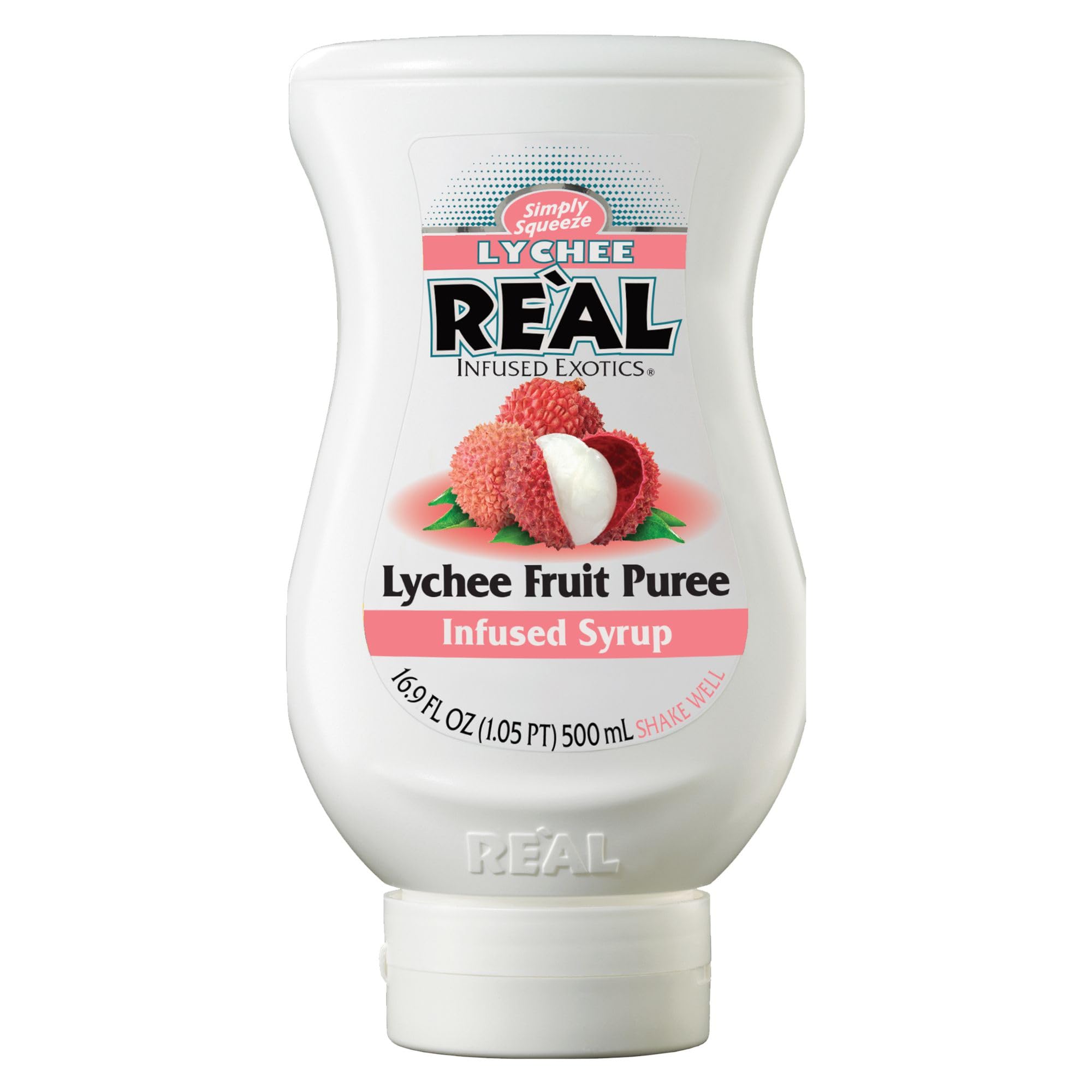 Reàl Infused Exotics Lychee Puree Infused Fruit Syrup - 40% Real Lychee | 500 ml Squeezy Bottle 1
