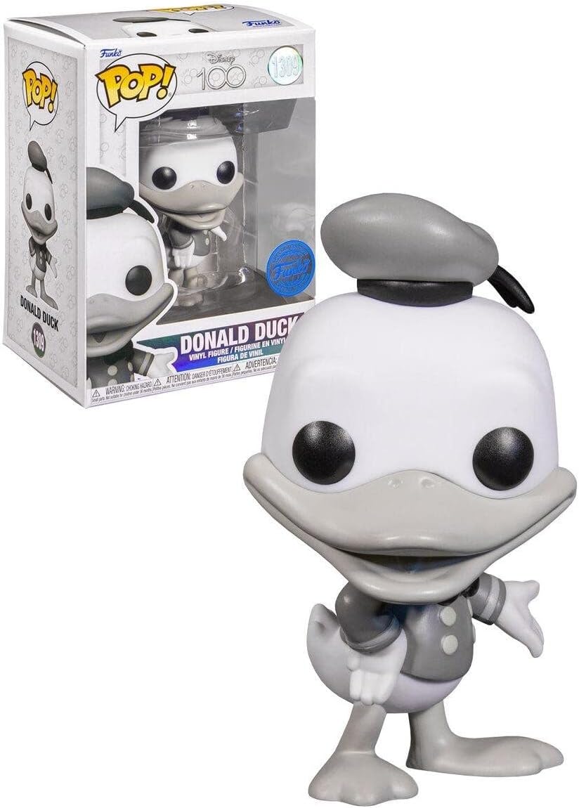 Funko Disney 100 Black and White Donald Duck Pop! Vinyl Collectible Figure - Limited Edition Exclusive