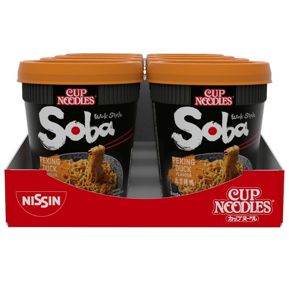 NISSIN Cup Noodles Soba Wok Style Peking Duck Flavoured Instant Noodles, 8 Pack (87g Each) 3