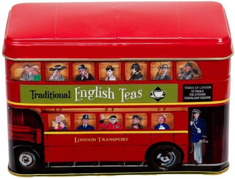 New English Teas London Bus Tea Tin with 25 English Breakfast Teabags 3