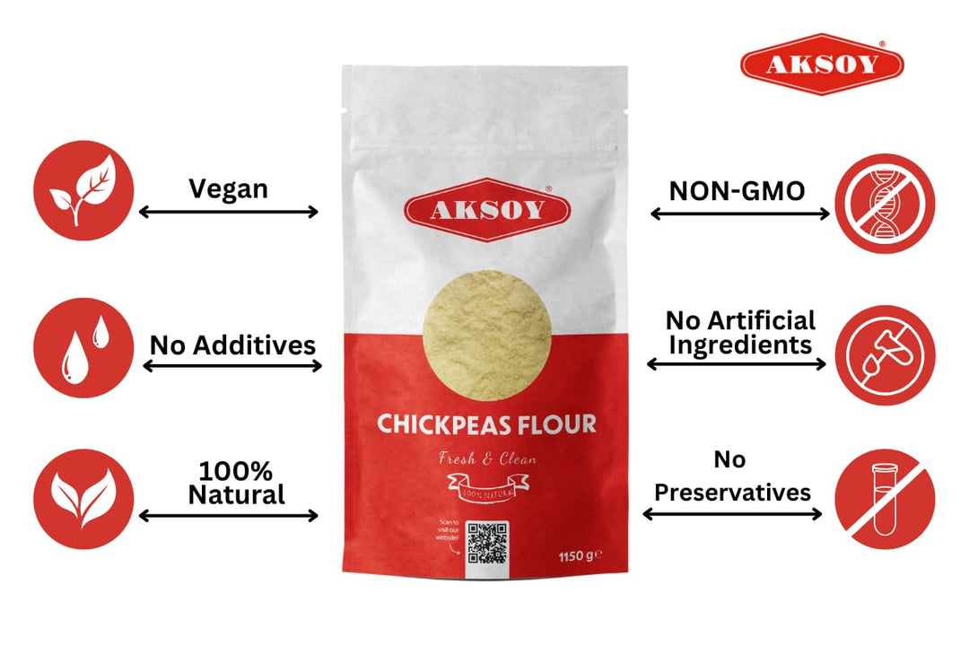 Aksoy Chickpeas Flour 1150gr | High Protein, Gluten-Free Baking & Cooking Flour