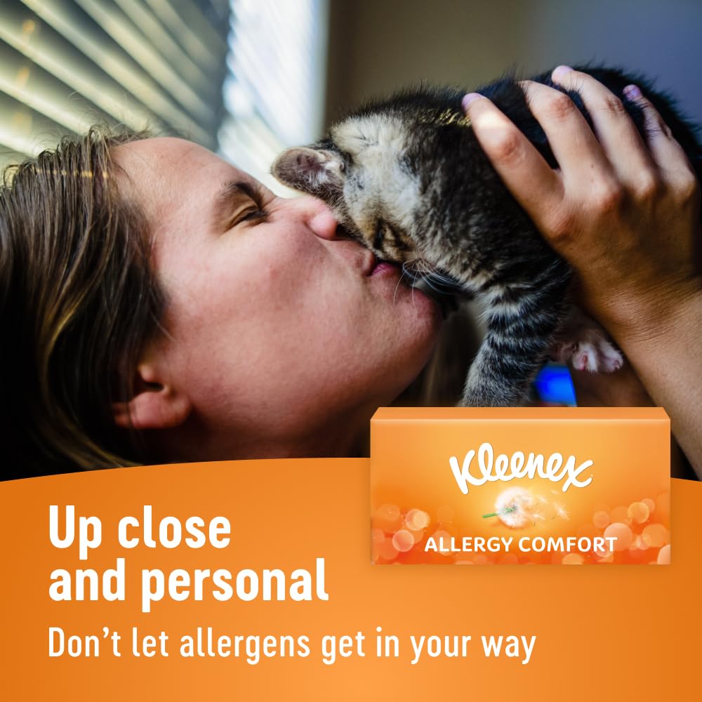 Kleenex Allergy Comfort Facial Tissues - Unscented, Ultra Soft | 56 Count Box (Pack of 2) 7
