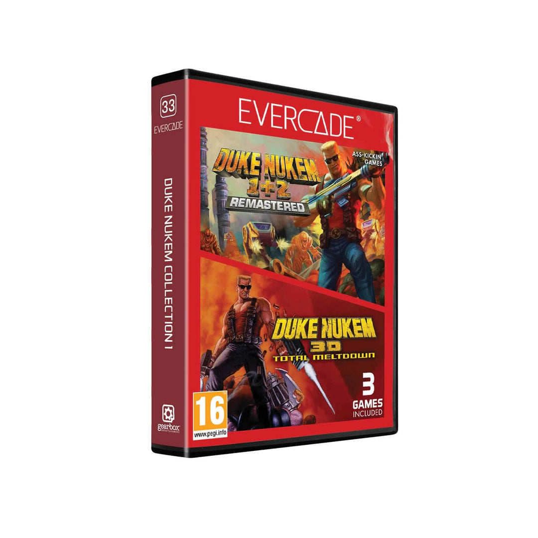 Duke Nukem Collection 1 - Evercade Blaze Red Cartridge