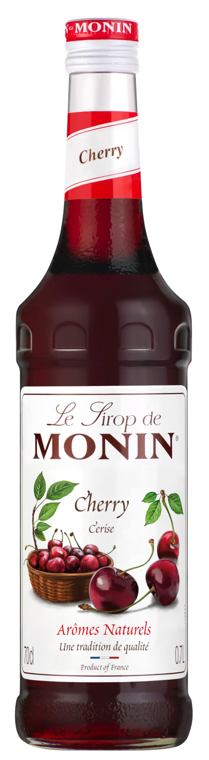 Monin Premium Cherry Syrup - 700ml | Vegan, Natural Flavouring for Cocktails & Mocktails