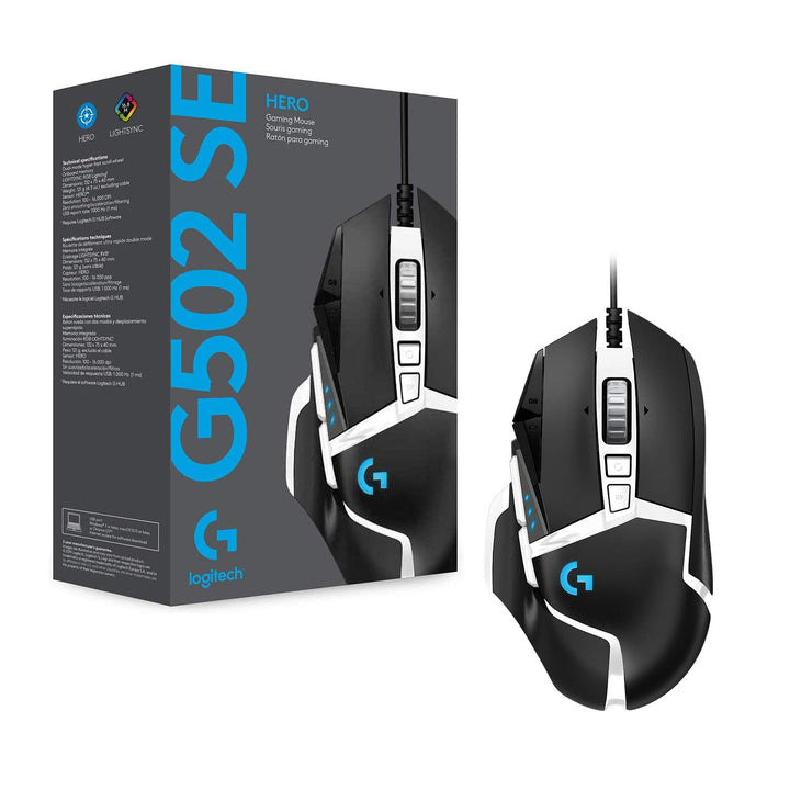 Logitech G502 HERO 25K Gaming Mouse Special Edition - Black & White
