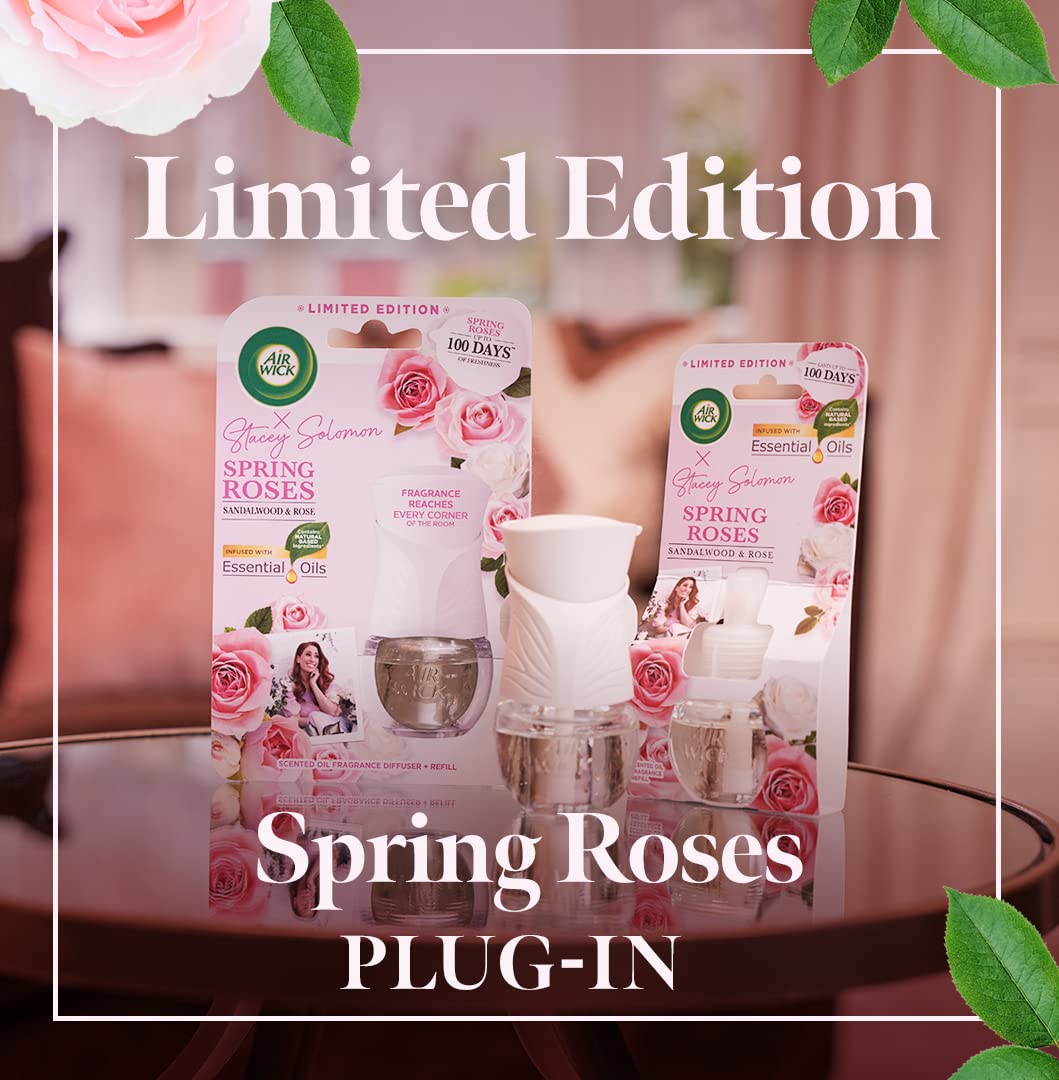 Air Wick - Spring Roses Plug-in Air Freshener Refill - 19ml Pack of 6