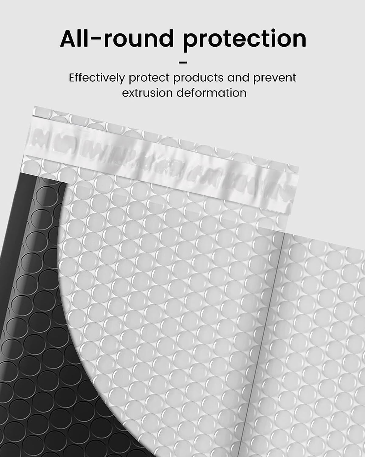 GSSUSA Black Poly Bubble Mailers 4x8 Padded Envelopes #000 Shipping Envelopes, 50 Pack 3