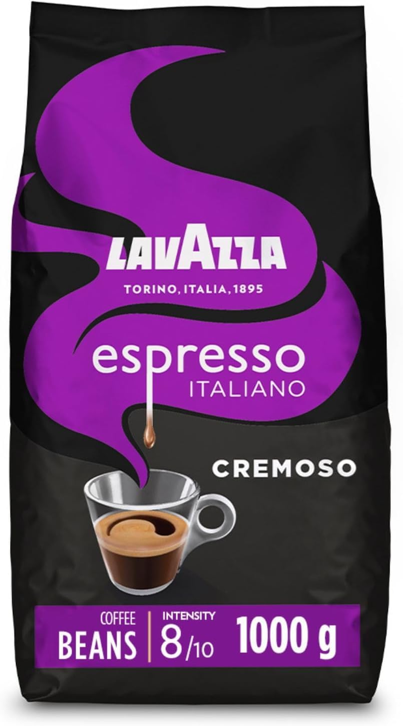Lavazza Espresso Cremoso Whole Coffee Beans - 1kg Pack | Medium Roast | Arabica 1