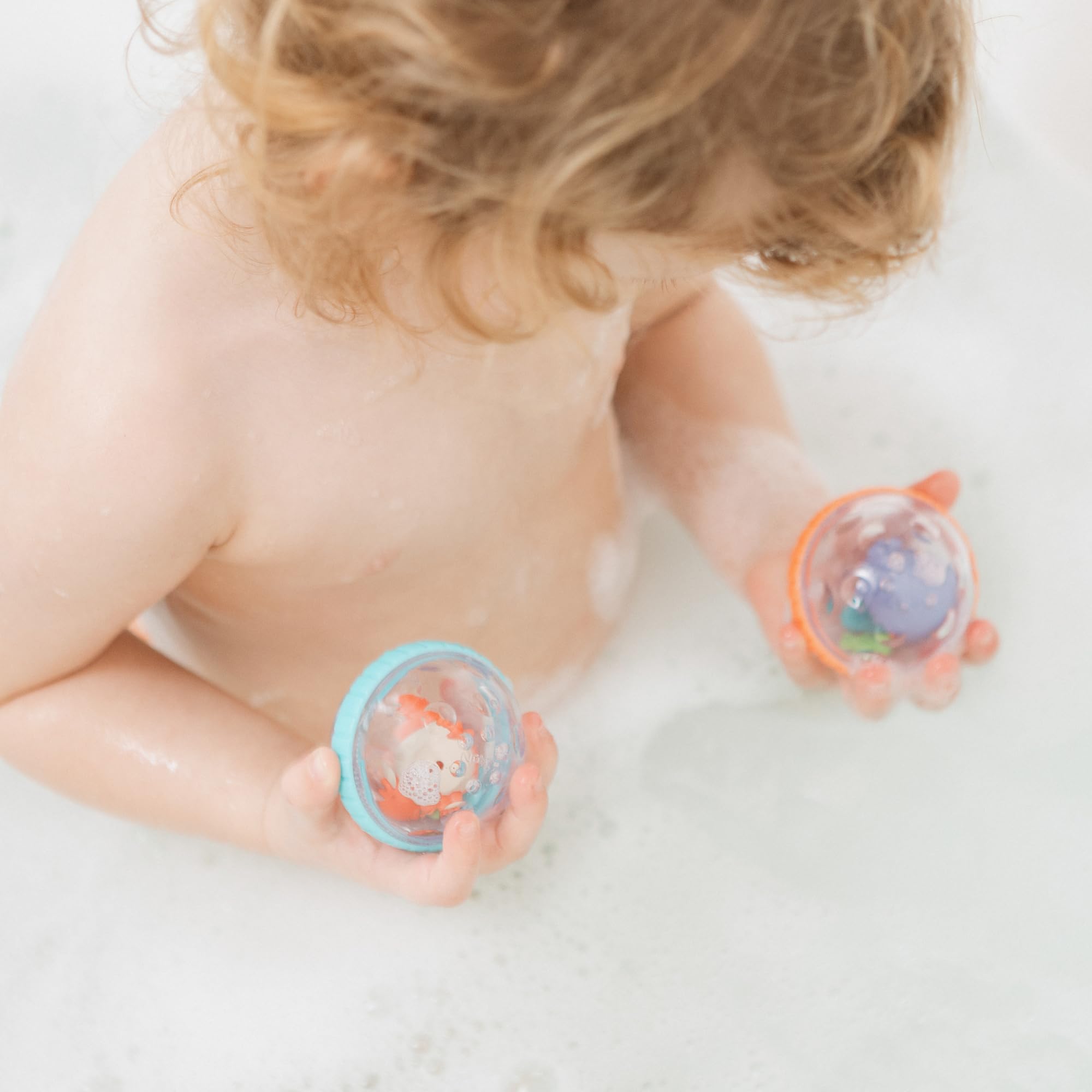 Nuby Floating Bubbly Buds Bath Toy Set | Sensory Play | Easy to Hold | Ages 6M+ 3