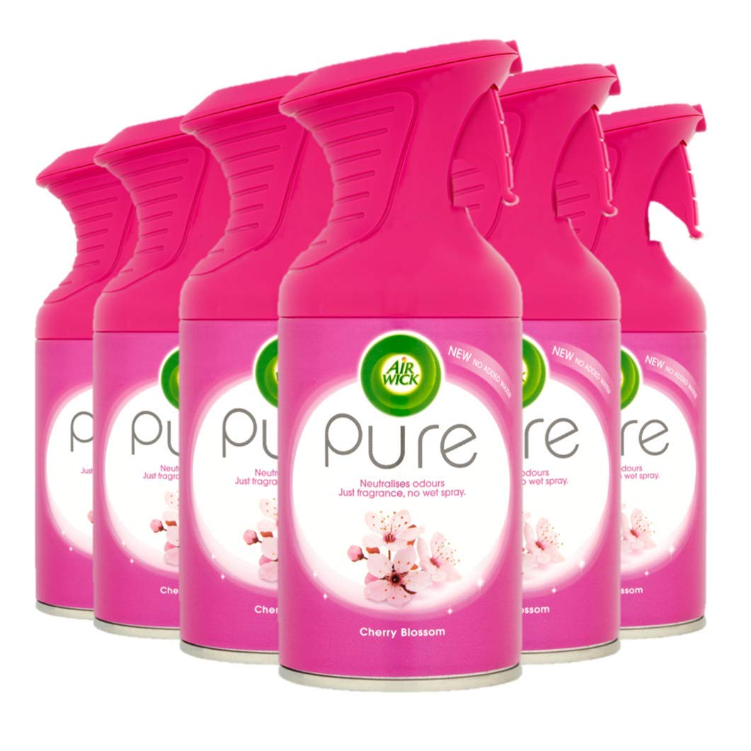 Air Wick - Cherry Blossom Pure Air Freshener Spray 250 ml (Pack of 6)