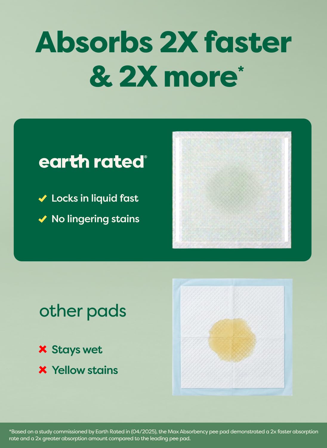 Earth Rated Reusable Training Pads - Max Absorbency 2x More | 40 Count, 40 L Size, Green 3