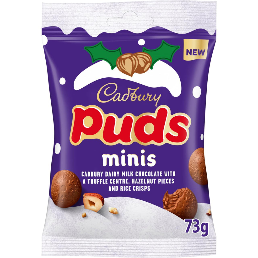 Cadbury Dairy Milk Christmas Mini Puds with Truffle Centre, Hazelnut & Rice Crisps