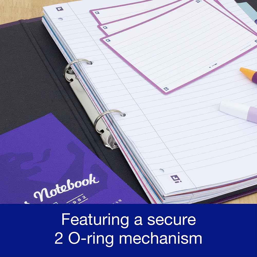 Oxford Premium A4 Ring Binder, Purple Single Folder, 25mm Capacity, Laminated Paper on Board 3
