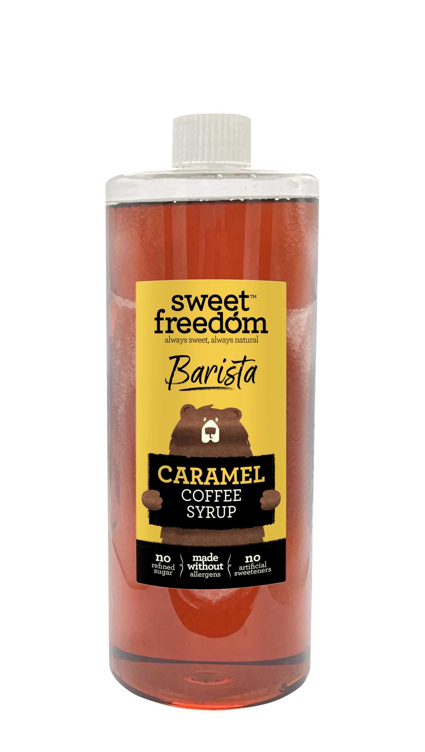 Sweet Freedom Caramel Coffee Syrup - 1 Litre | Natural Sweetener | High Fibre 4