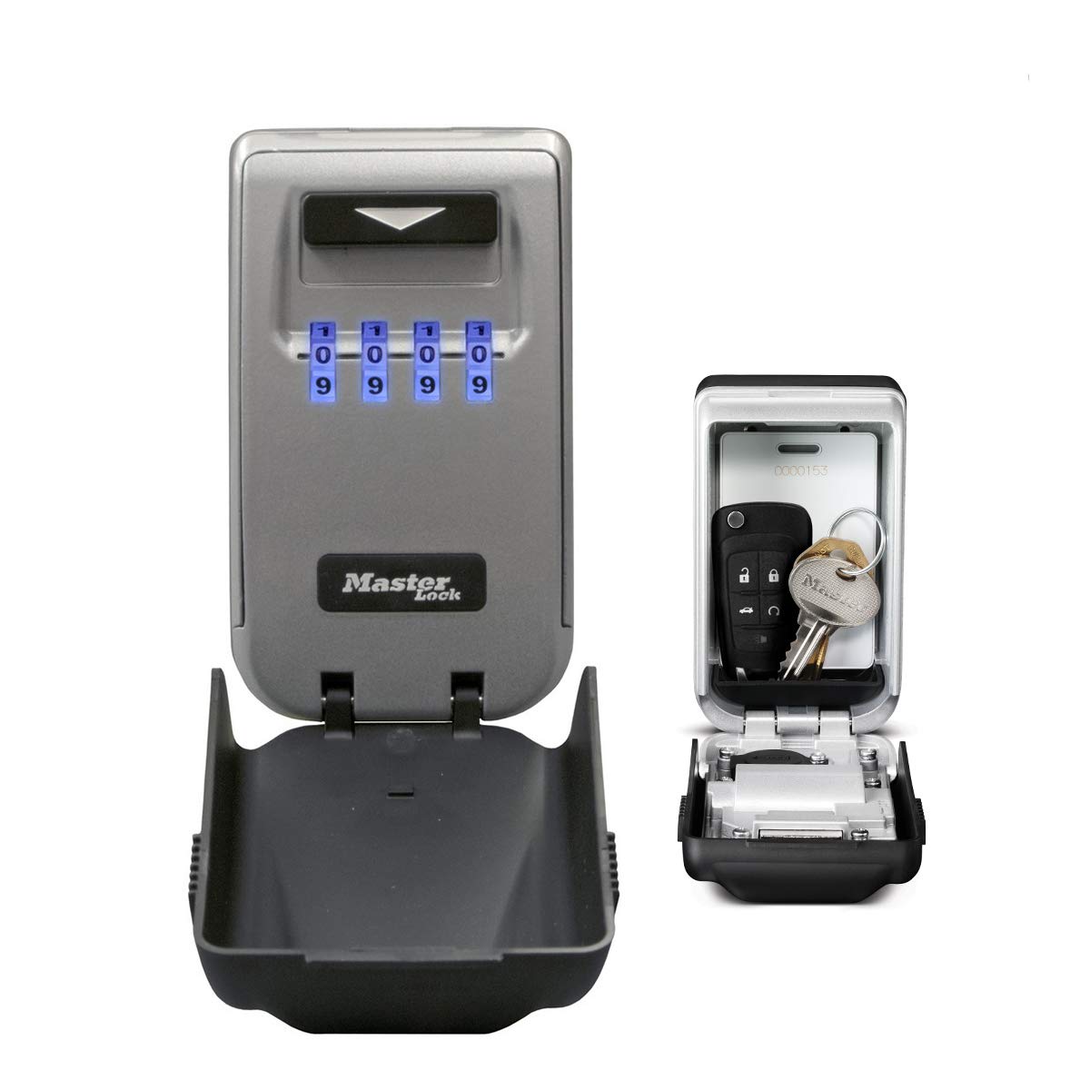 Master Lock Light Up Dial Key Safe - Resettable 4-Digit Combination | Wall Mount | Outdoor Use 1