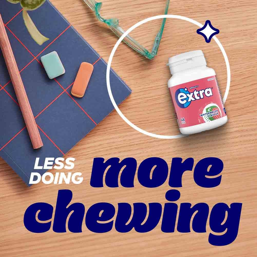 Extra Watermelon Flavour Sugarfree Chewing Gum Bottle, 46 Pieces 5