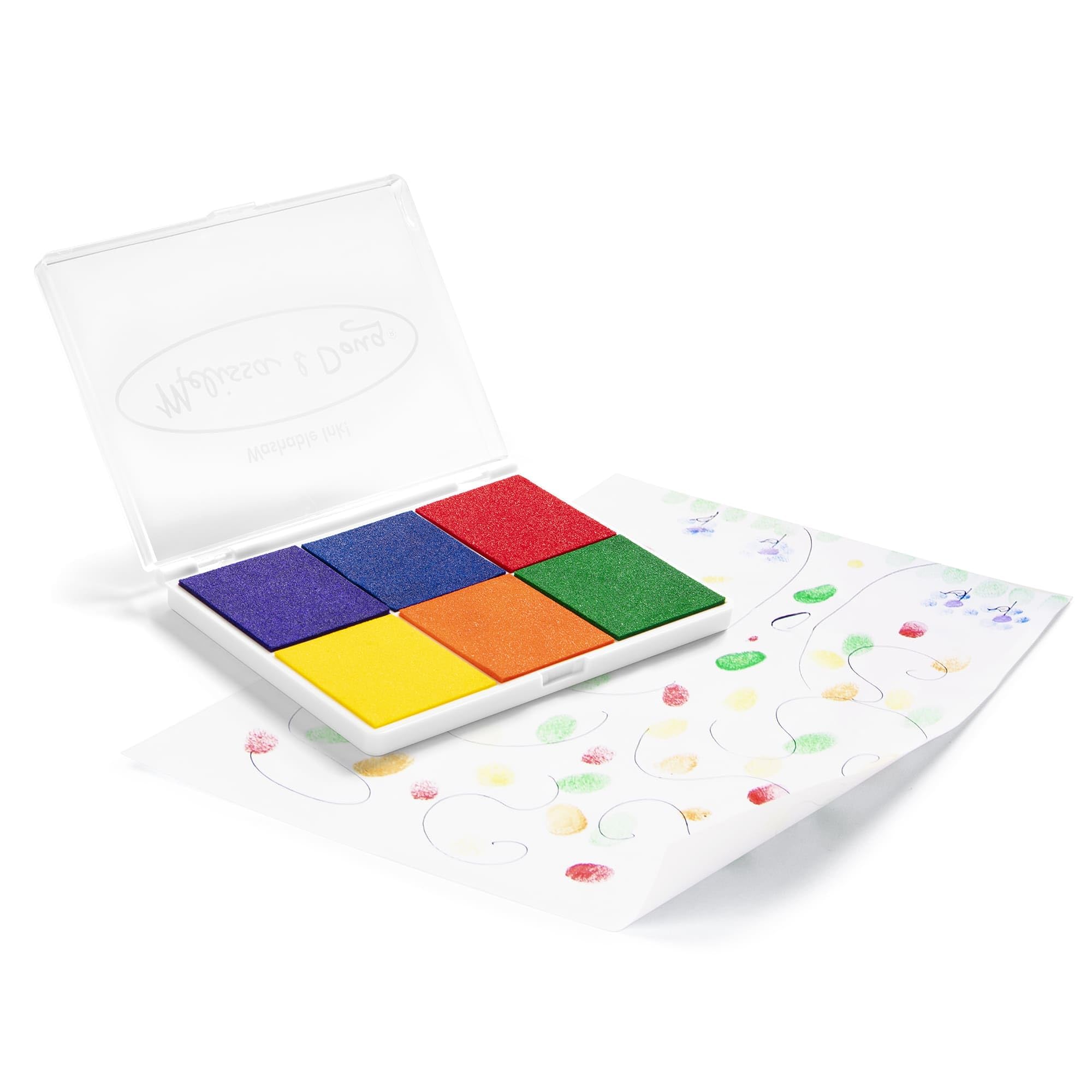 Melissa & Doug Rainbow Stamp Pad - 6 Washable Ink Colors for Kids Ages 3+ | Model 11637 5