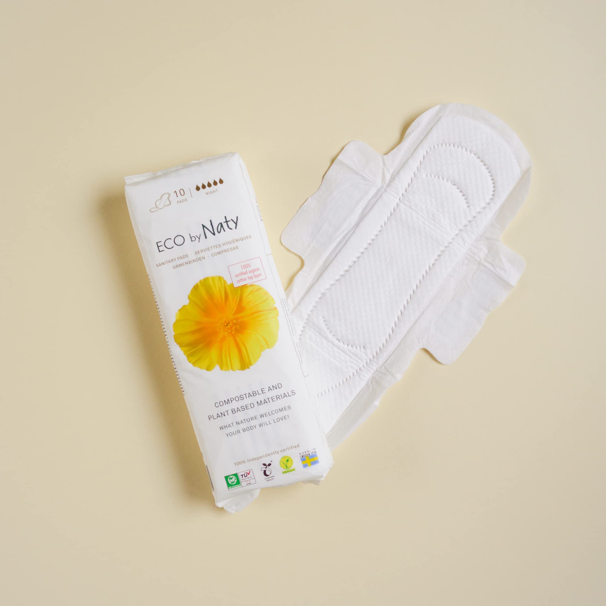 Naty - Eco by Naty Sanitary Pads Super (Plant-Based, Organic, Compostable) 2