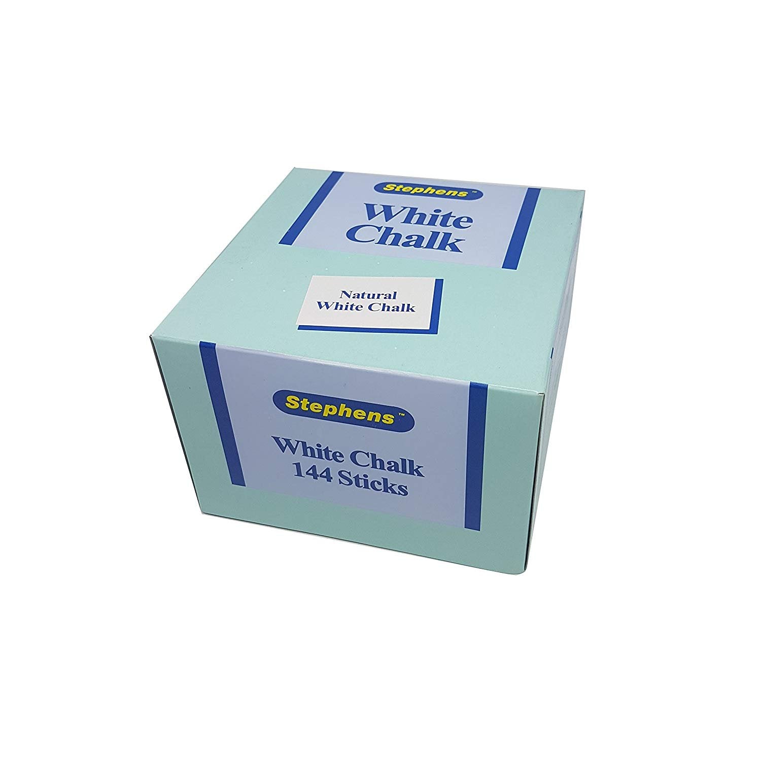 Stephens White Chalk - 144 Sticks Dust Free | Washable | Storage Case Included