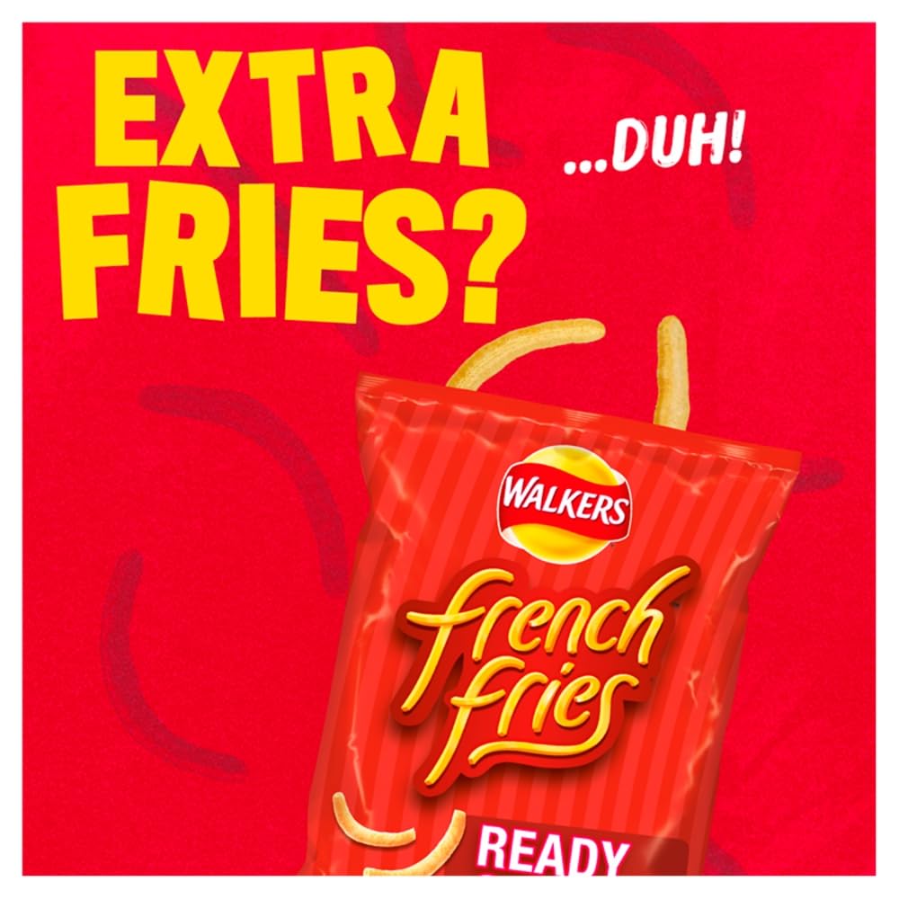 Walkers French Fries Ready Salted Crisps - 21g Snack Packs | Case of 32 | 30% Less Fat 2