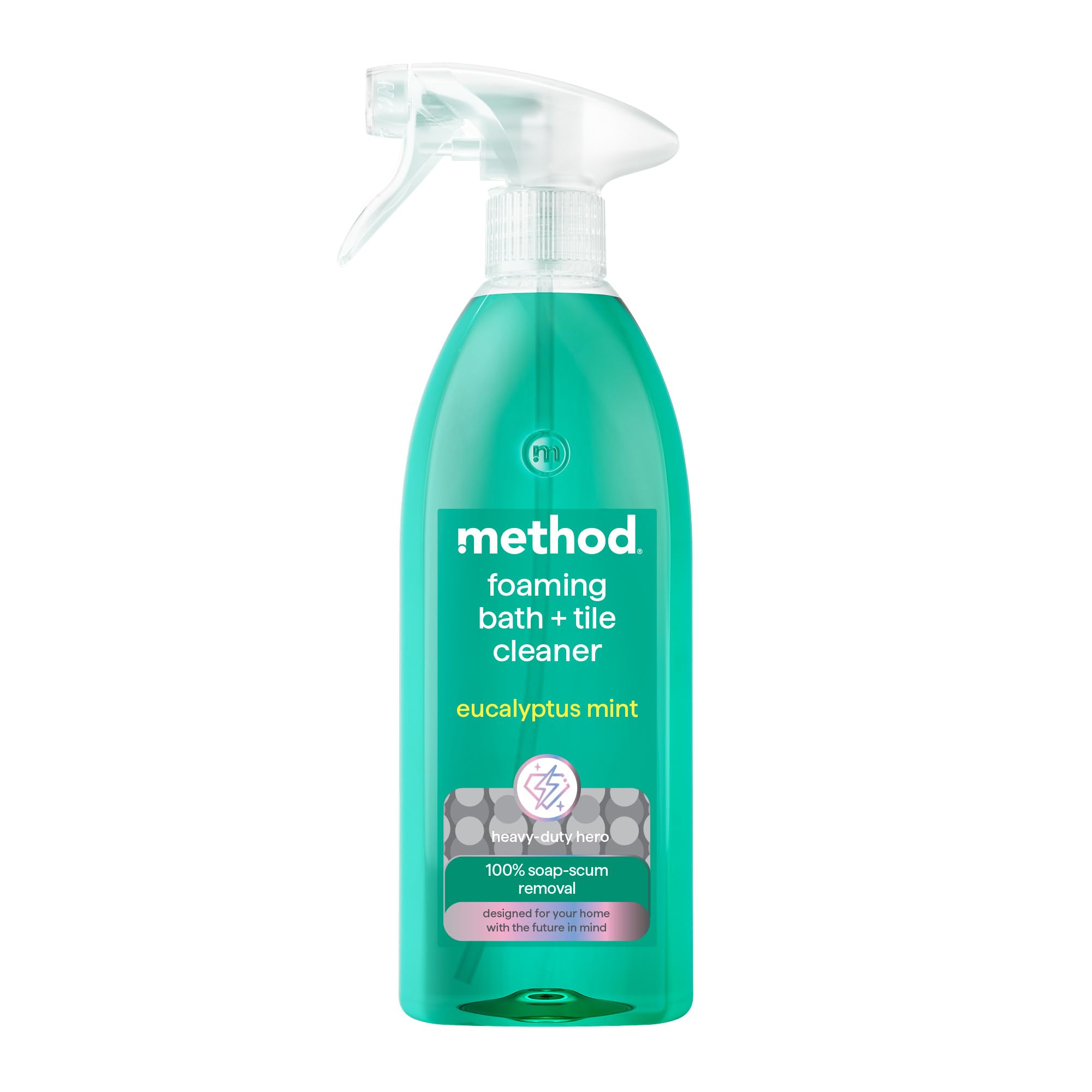 Method Foaming Bath + Tile Cleaner - 828ml Spray | Removes Soap Scum & Limescale | Eucalyptus Mint