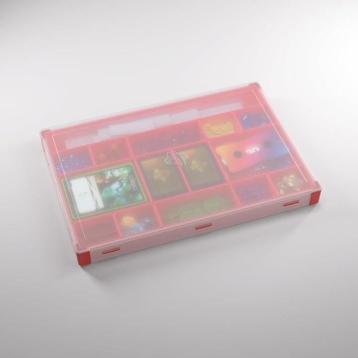 Gamegenic Token Silo XL Red - Board Game Storage with 15 Removable Compartments