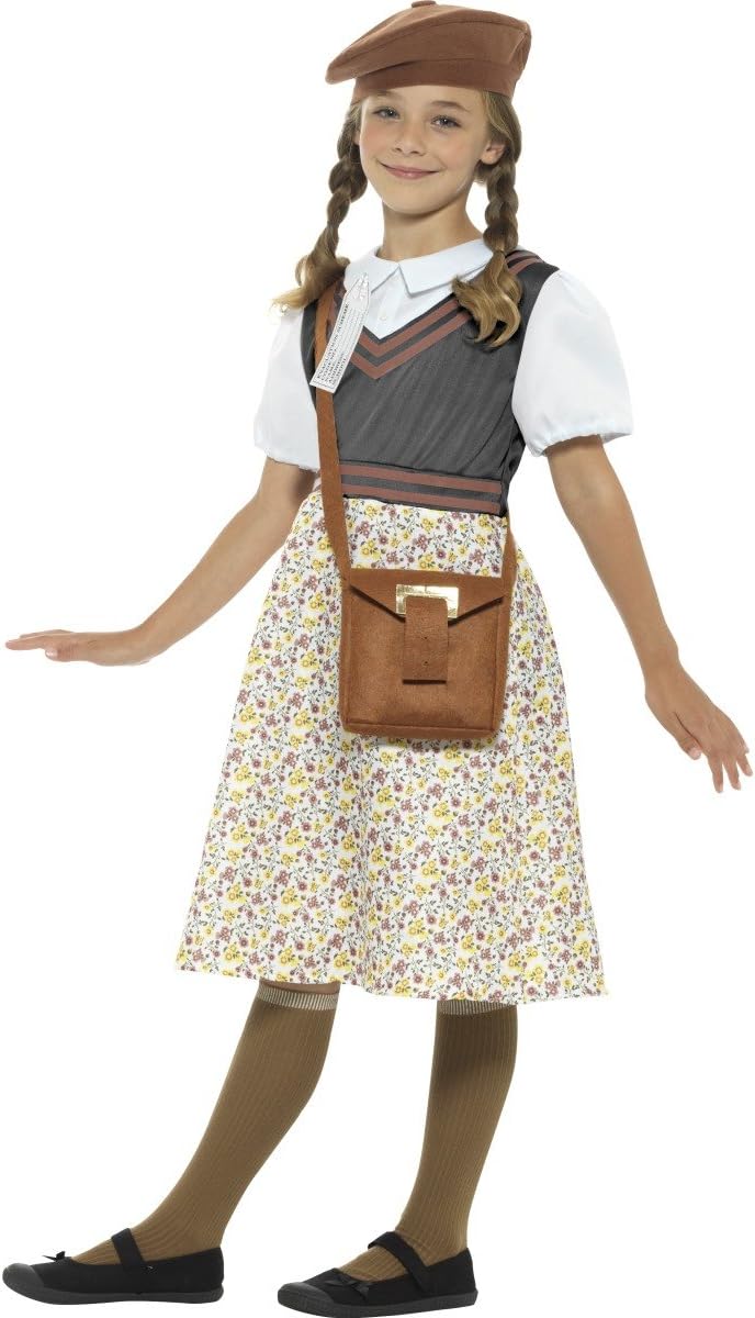 Smiffys Evacuee School Girl Costume - Children 7-9 Years 2