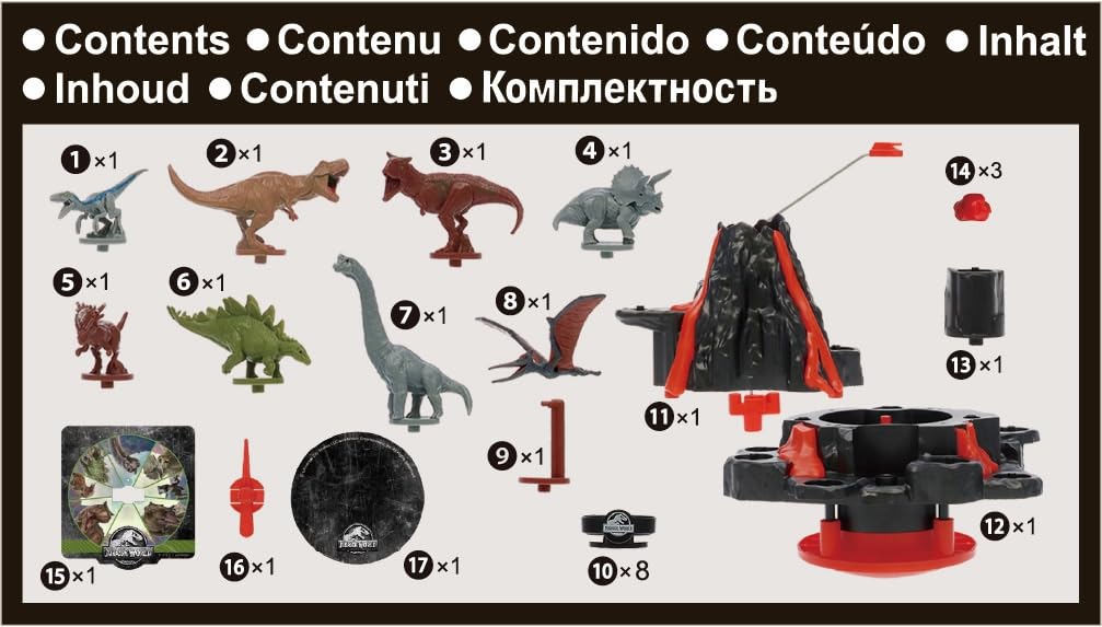 EPOCH Games Jurassic World Shaky Volcano Board Game | 2-4 Players | Ages 4+ | Model 7509 6