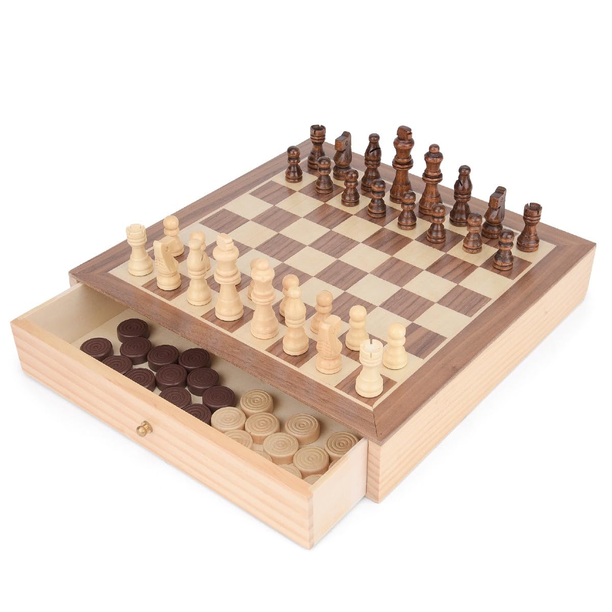 Toyrific Chess and Draughts 2-in-1 Strategy Board Game for 2 Players, Ages 3+ 1