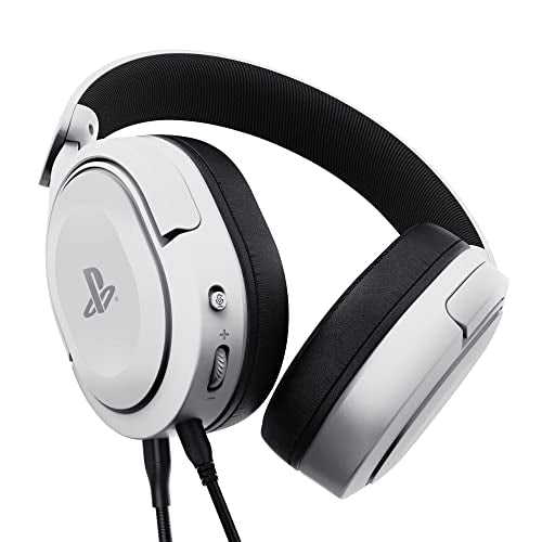 Trust Gaming GXT 498W Forta Officially Licensed PS5 Gaming Headset with 50mm Drivers & Detachable Mic