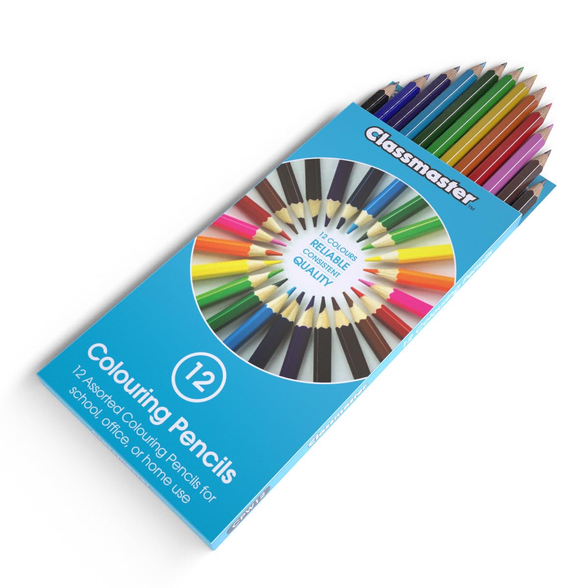 Classmaster CPW12 Coloured Pencils - Pre-Sharpened Wooden Pencils for Kids & Adults 11