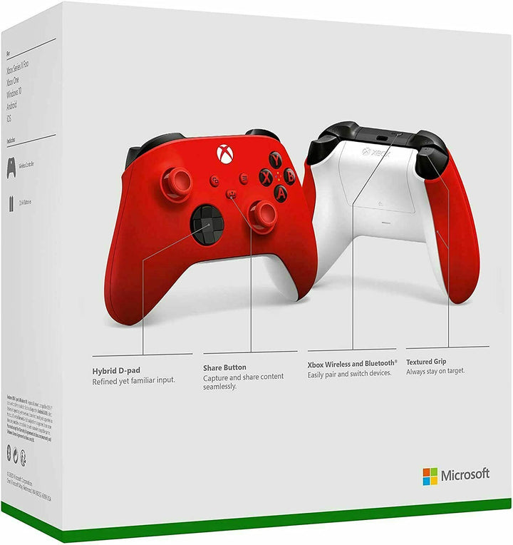 Xbox Wireless Controller - Pulse Red for Xbox Series X|S, Xbox One, PC, Android