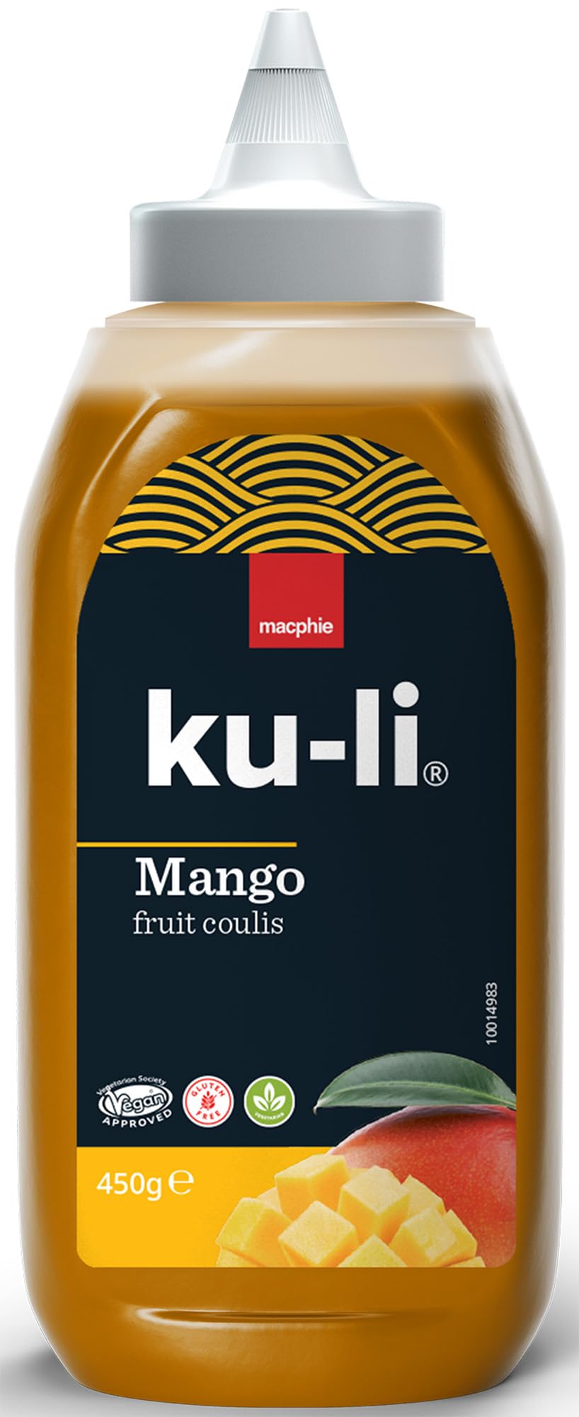Macphie Ku-Li Mango Fruit Coulis - High Fruit Content Drizzle Sauce | 450g 1