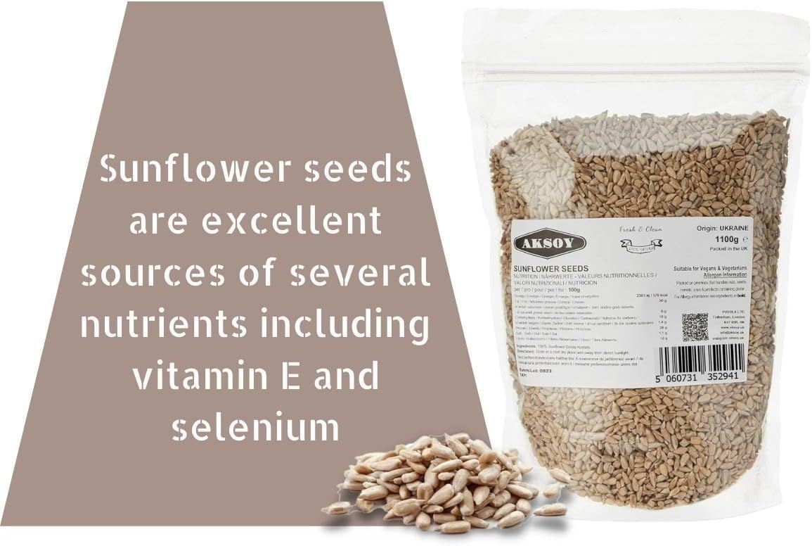 AKSOY Raw Sunflower Seed Kernels (No Shell) | 1100g | Antioxidant Rich Superfood 4