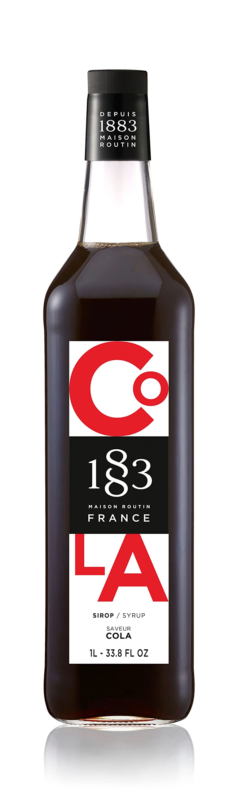 1883 MAISON ROUTIN Premium Cola Syrup - 1L PET Bottle | Natural Flavoring | Vegan, Kosher, Halal