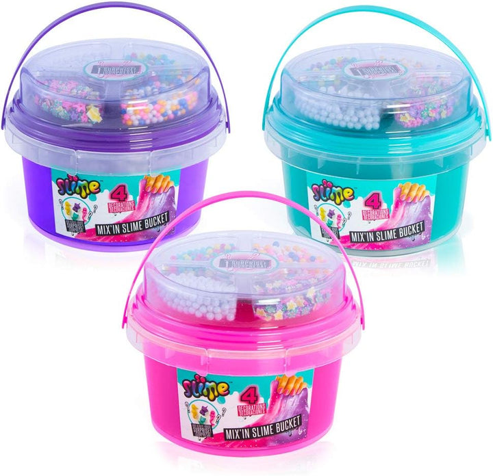 Mix'in Slime Bucket - 400g Sensory Slime with Surprise Character & Decorations