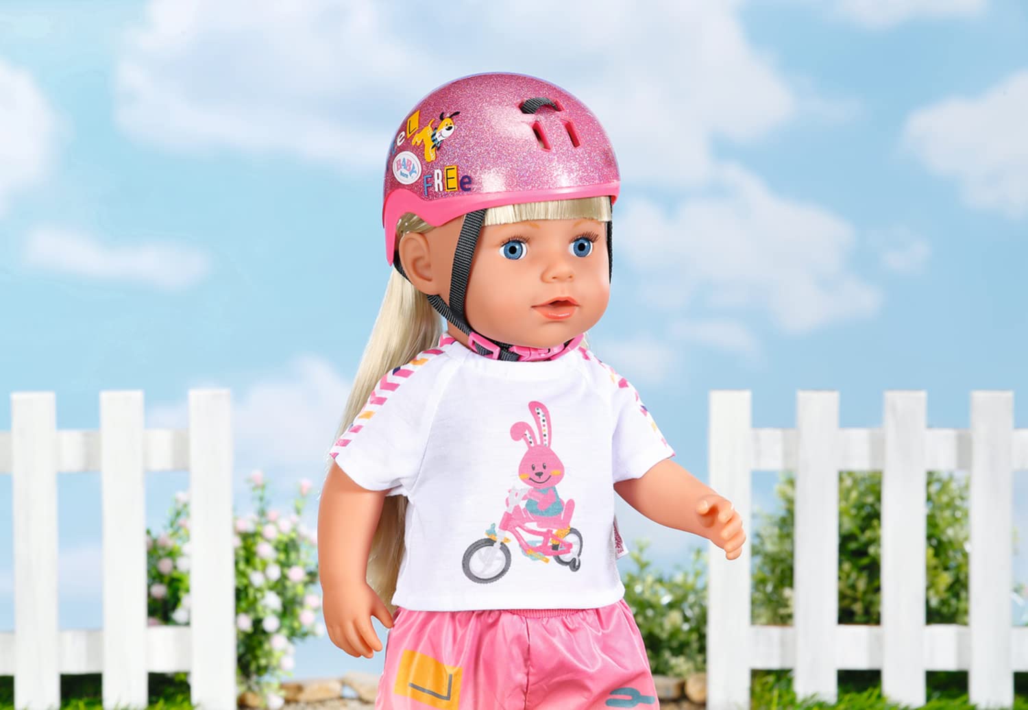 BABY Born 43 cm Doll Bike Helmet - Pink Glitter Safety Accessory for Kids 3+ 2