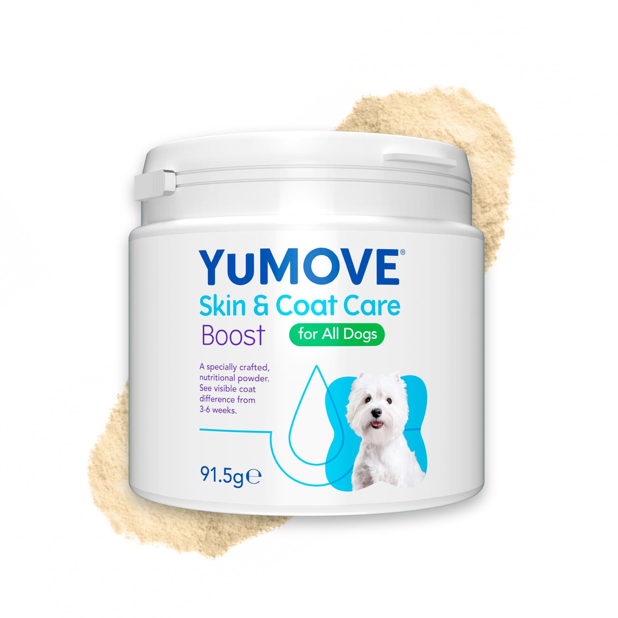 YuMOVE Skin & Coat Care Boost Nutritional Powder Supplement for Dogs | Supports Coat Growth & Skin Health | 125g
