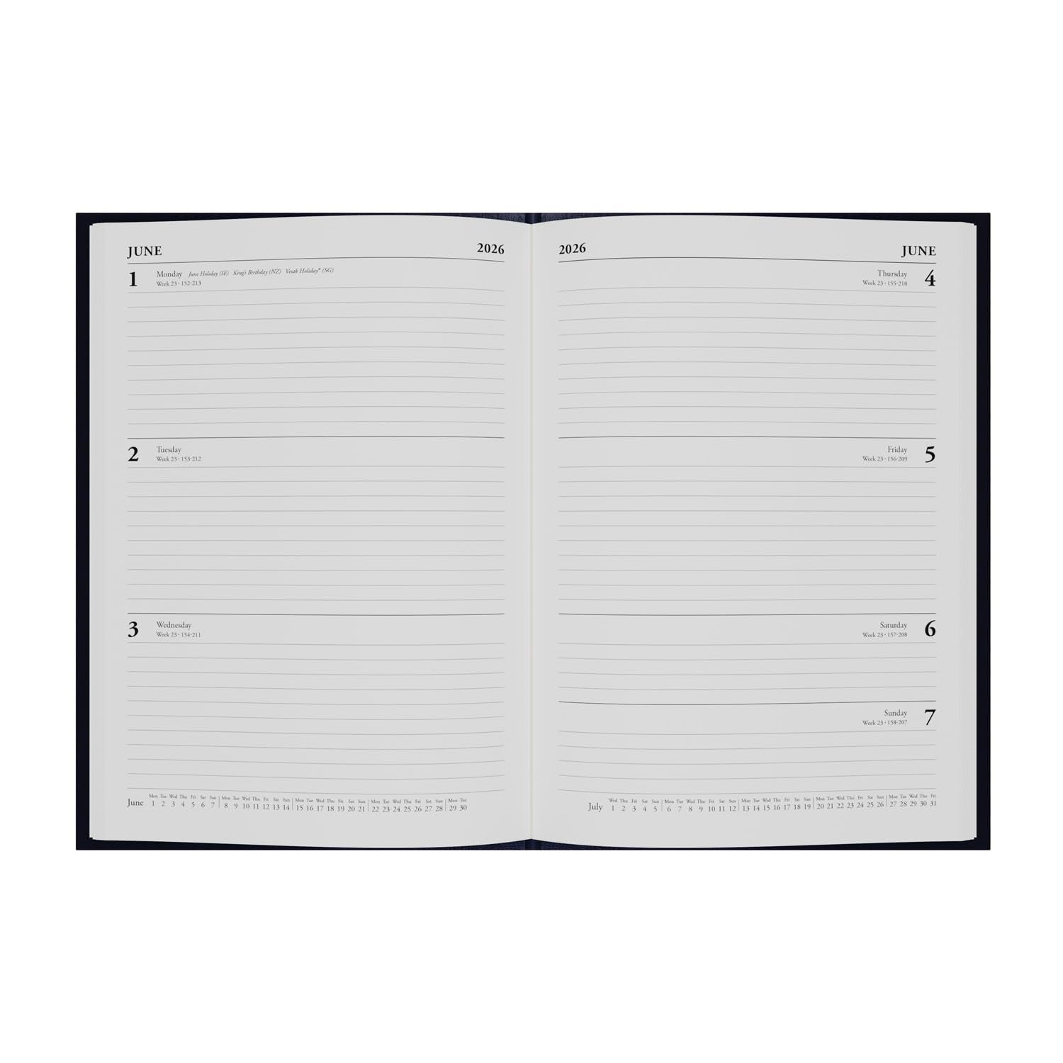 Collins Essential 2026 12 Month A5 Week-To-View Appointment Planner | Hard Cover | Grey
