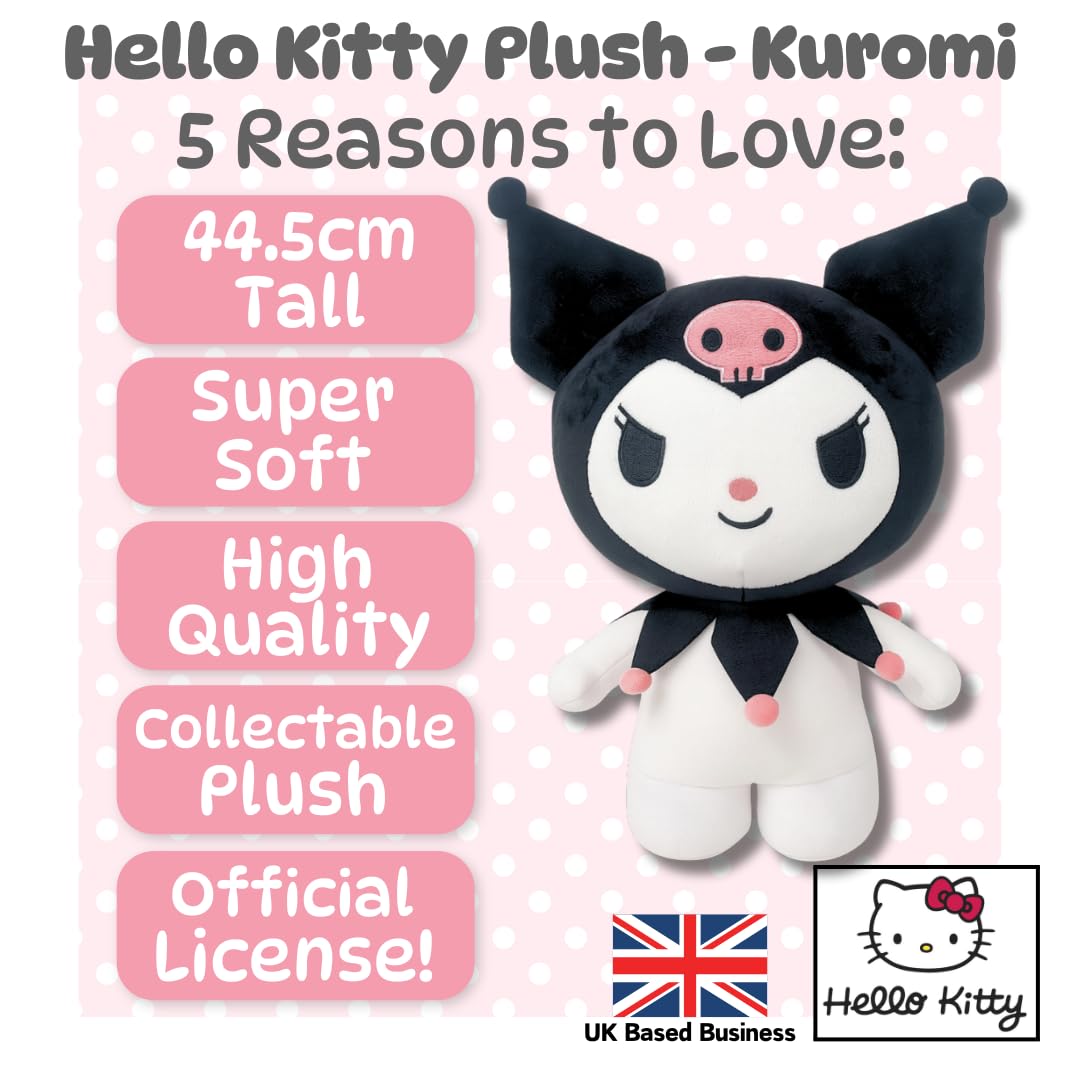 Hello Kitty Official Kuromi Plush - 44.5 CM Large Standing Plush Toy 4