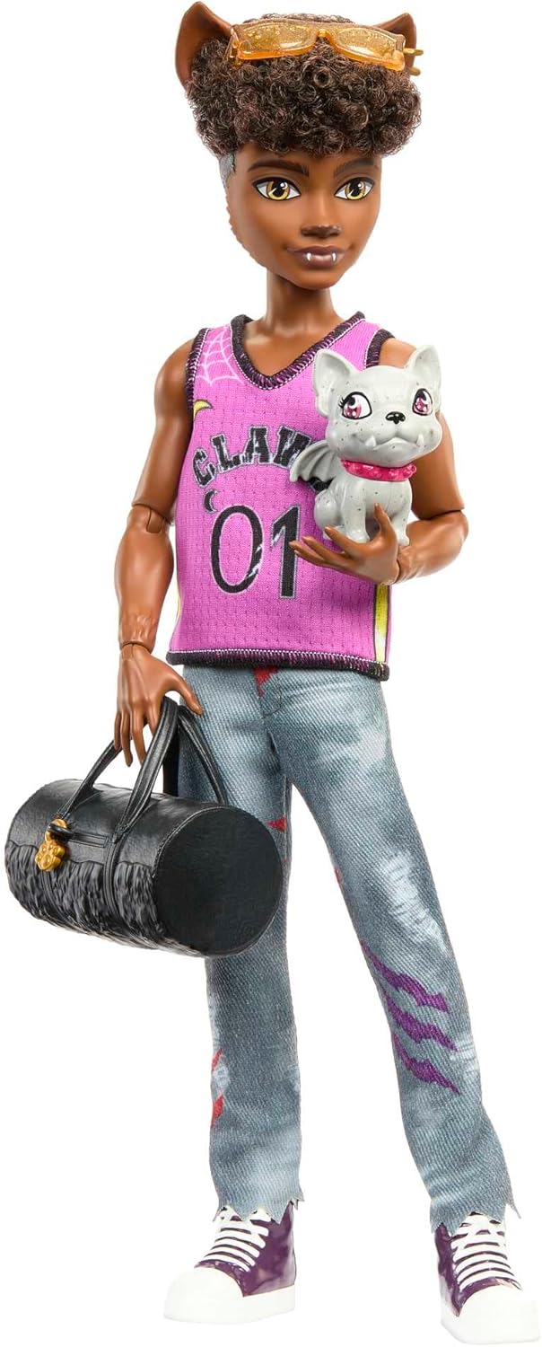 Monster High Clawd Wolf Doll with Rockseena Pet & Accessories - 9-Piece Set for Kids 4+