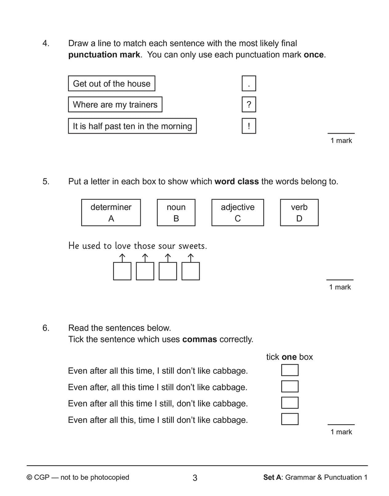 CGP New KS2 English SAT Buster 10-Minute Tests: Grammar, Punctuation & Spelling - Book 1 (Paperback) 3