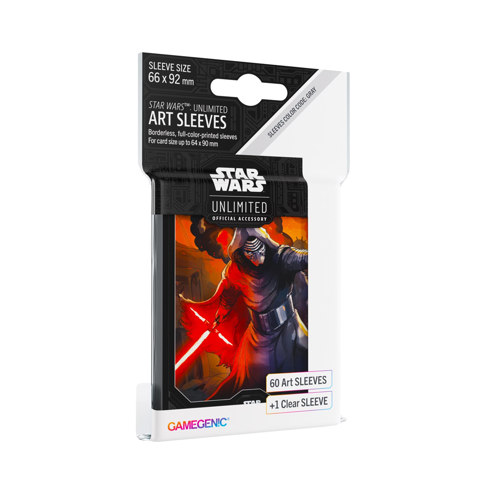 Gamegenic Star Wars Unlimited Kylo Ren Art Sleeves - 60 Art + 1 Clear Sleeve 1